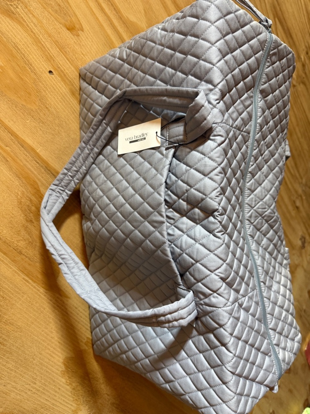 Vera Bradley Quilted Duffel Bag - Light Silver